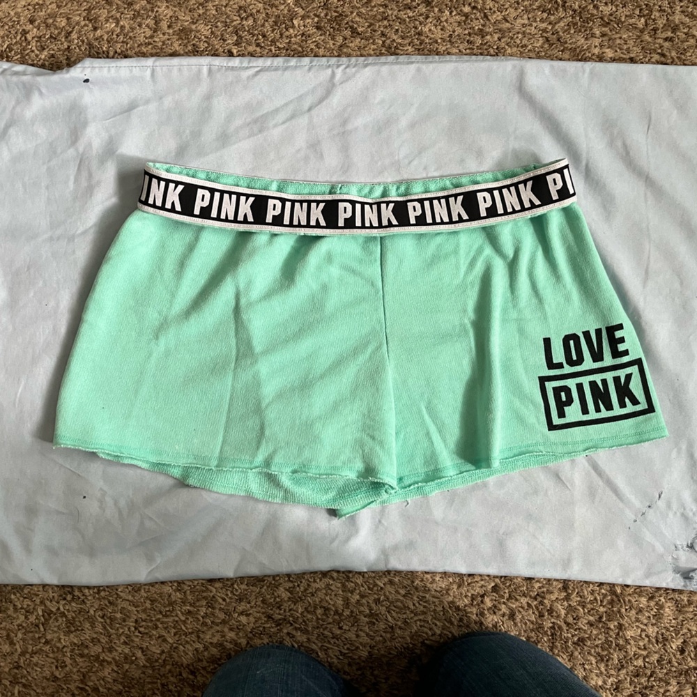 PINK Victoria's Secret Mint Green Lounge Shorts